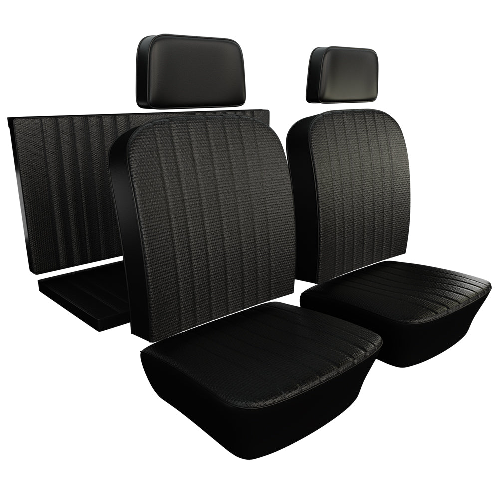 69-71 Ghia Convertible Seat Upholstery, (Fronts & Rear) Basketweave Vinyl