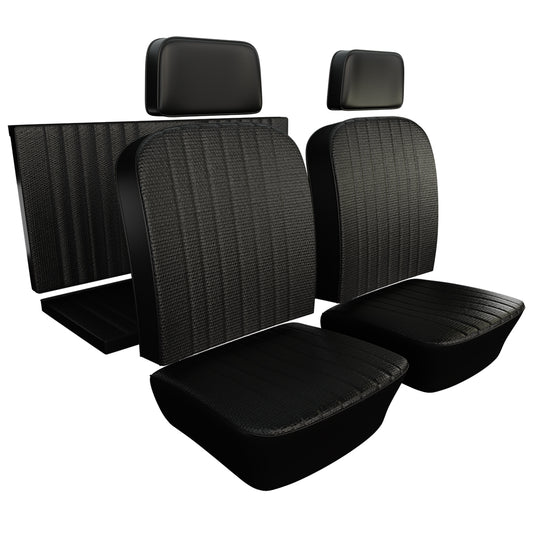 69-71 Ghia Sedan, Original Seat Upholstery, Front & Rear (Order Headrest Separately)