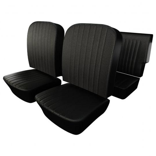 65-67 Type 3 Fastback & Notchback Front & Rear Basketweave Vinyl Upholstery (Without Armrest)
