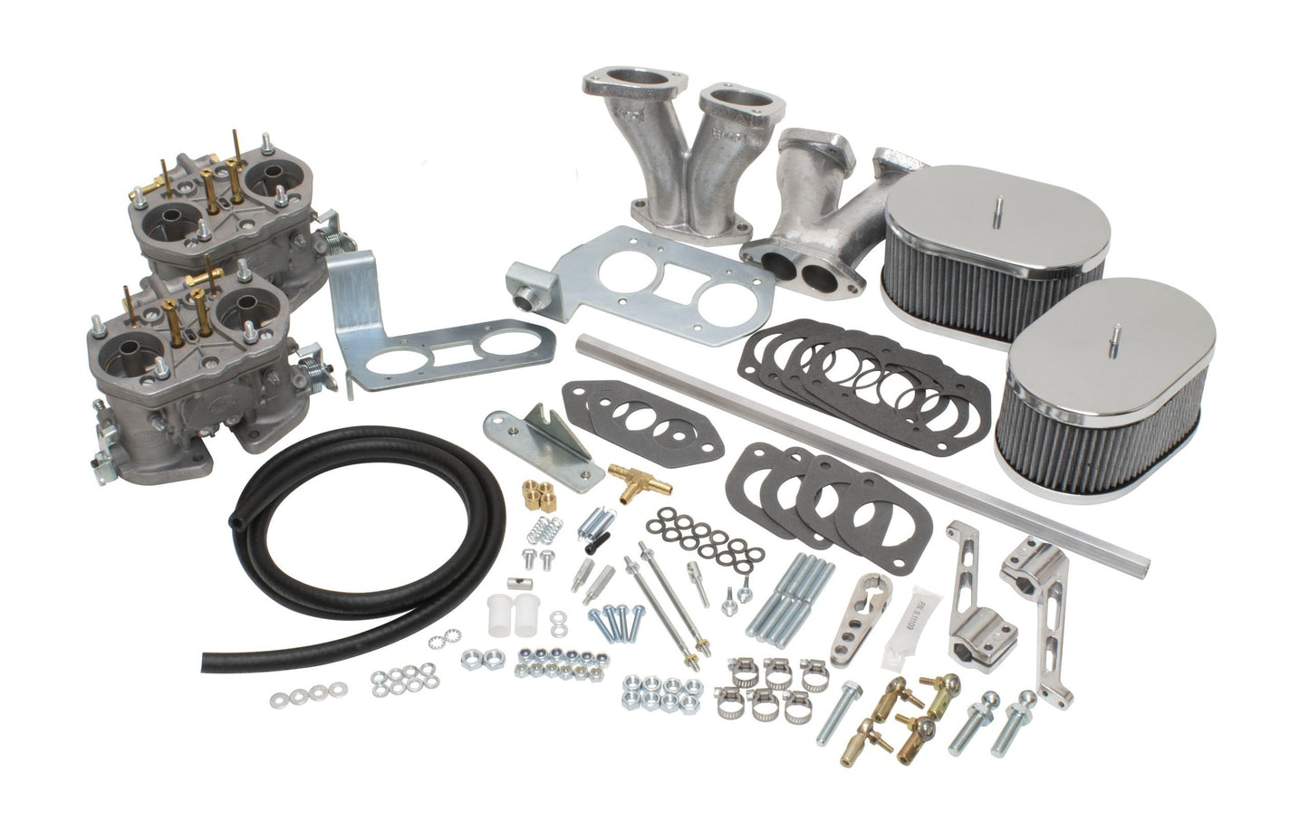 EMPI Dual 40 or 44 WEBER IDF Hex Bar Carb Kit With Chrome Air Cleaners for Type 1 Upright Engines