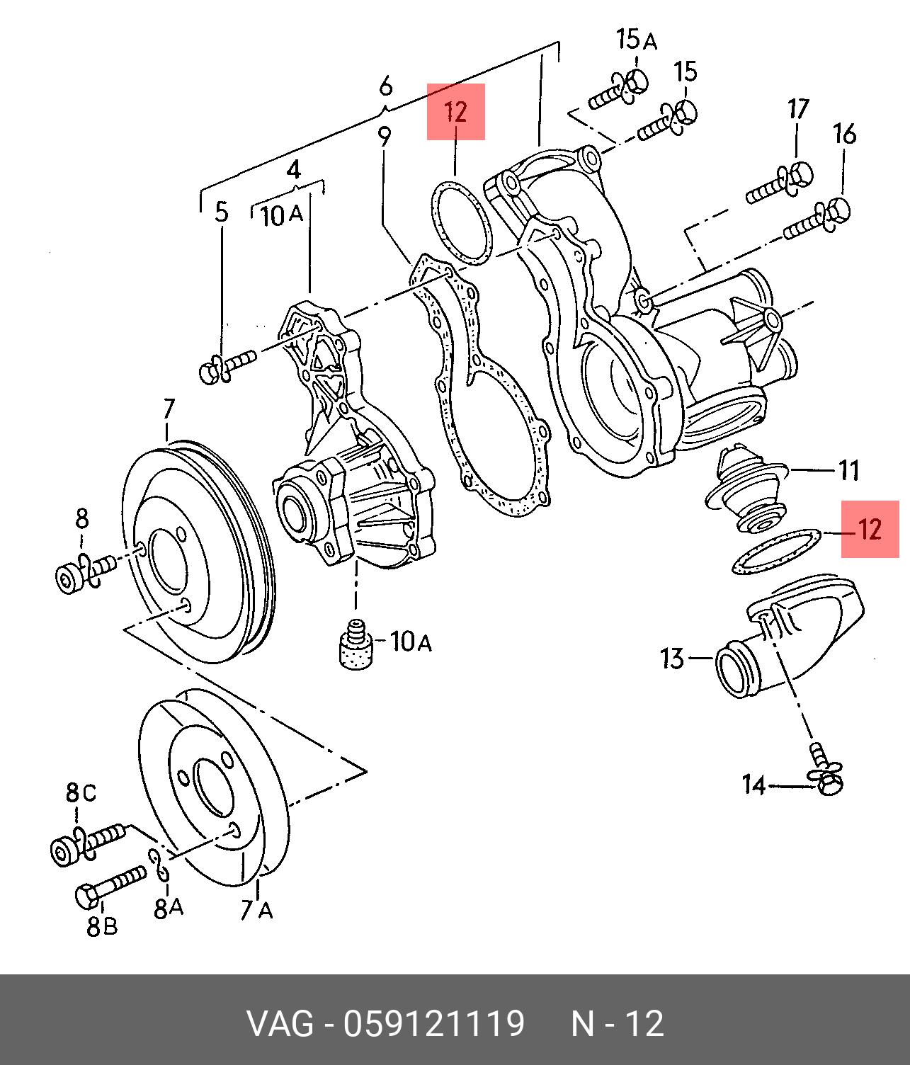O-Ring W/Pump Thermostat Housing