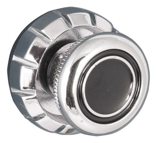 KNOB SET, BLACK DOT KNOB (55) CHROME SAPPHIRE RING (78)