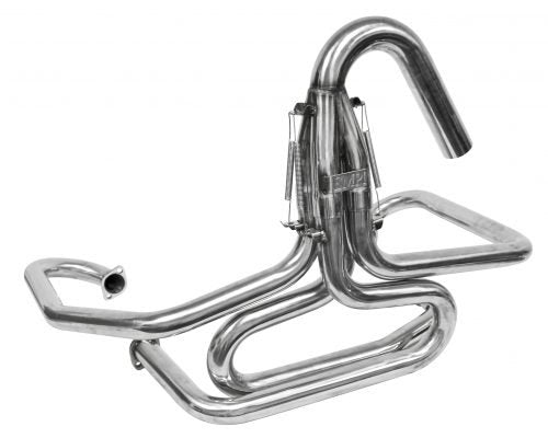 BUGPACK Stainless Steel Competition Exhaust with U-Bend Stinger, 1 5/8” Diameter Tubing