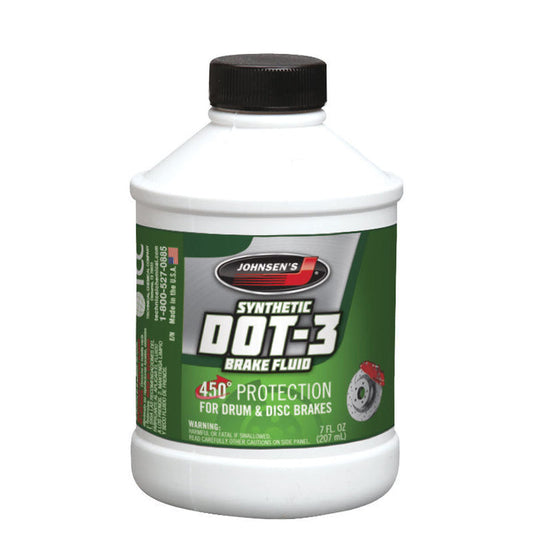Johnsen's Dot 3 Premium Brake Fluid, 12 fl oz