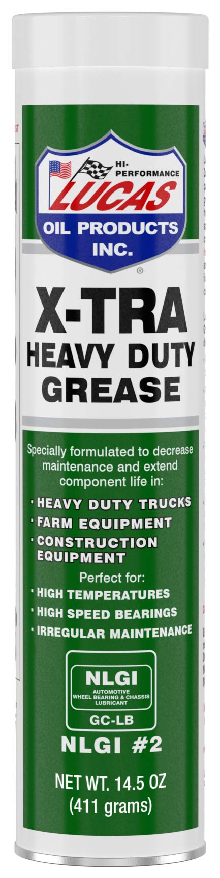 Lucas X-TRA HD Wheel Bearing Grease 14.5oz Tube (Green)