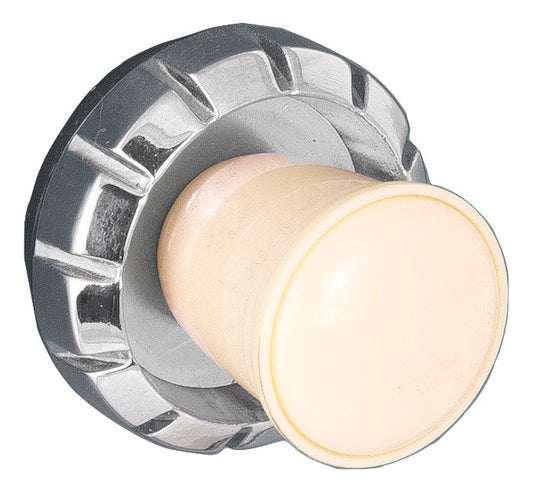 Radio Knob Set, Ivory Knob (68) Chrome Sapphire Ring (78)