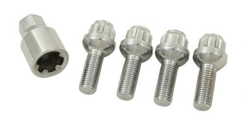 M12-1.5, VW Bolt Type, Ball Seat, 29mm Threaded Area, Set of 4