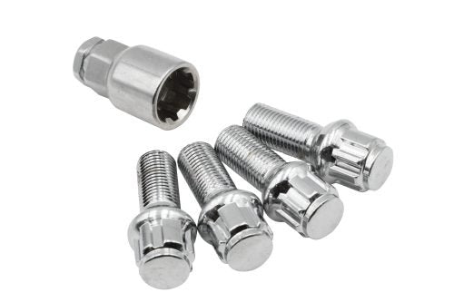 WHEEL LOCK LUG BOLTS, BALL SEAT M14-1.5, 28mm THREAD LENGTH