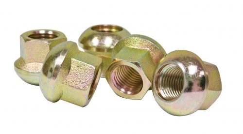Porsche - Style Nut, Zinc, M14-1.5, Ball Seat, Set of 5