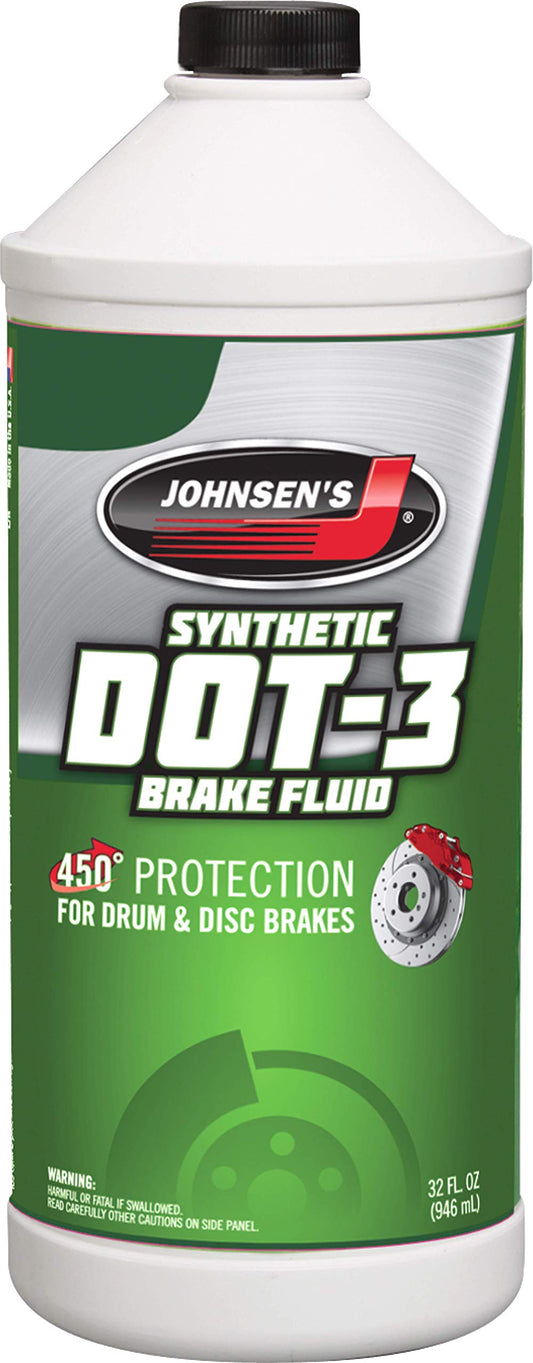 Johnsen's DOT 3 Brake Fluid, 32oz