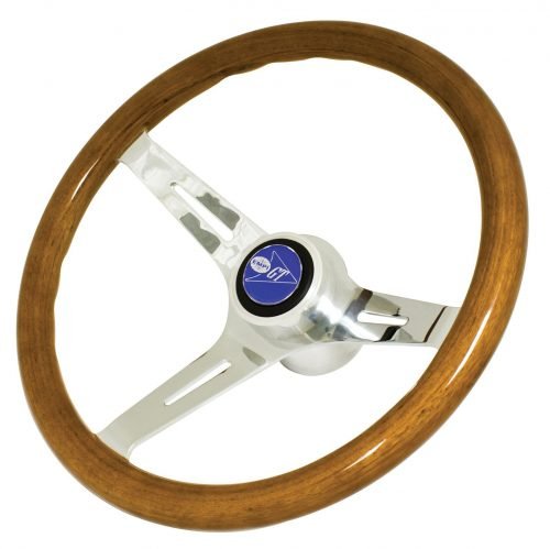 EMPI 380mm/31mm Grip Classic Wood Steering Wheel with Boss Fits Type 1 & Ghia 60-74 1/2, Type 3 61-71