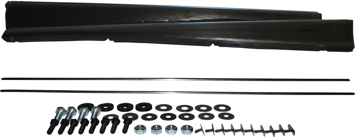 VW Bug, Super Beetle Running Board Set w/ 9 & 18mm Moldings - JP-8407-0