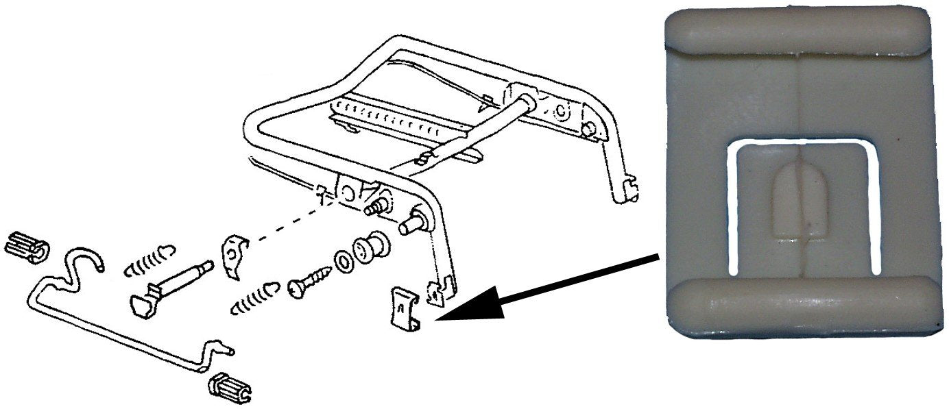 73-79 Seat Track Guide (rear)