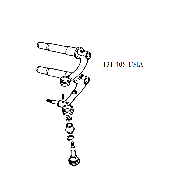VW Bug, Ghia NOS Front Trailing Arm (Right Upper) W/Out Ball Joint