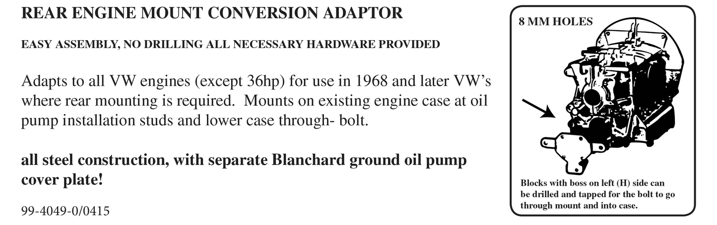 Engine Case Adapter 8mm Kit