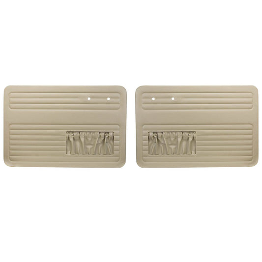 Authentic Style Door Panels - Front Only with Pockets - 65-66 Bug Sedan / Convertible