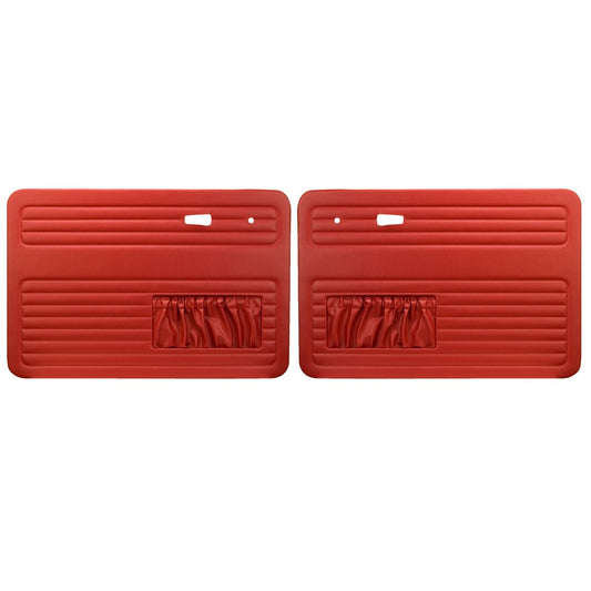 Authentic Style Door Panels - Front Only with Pockets - 67-77 Bug Sedan / Convertible