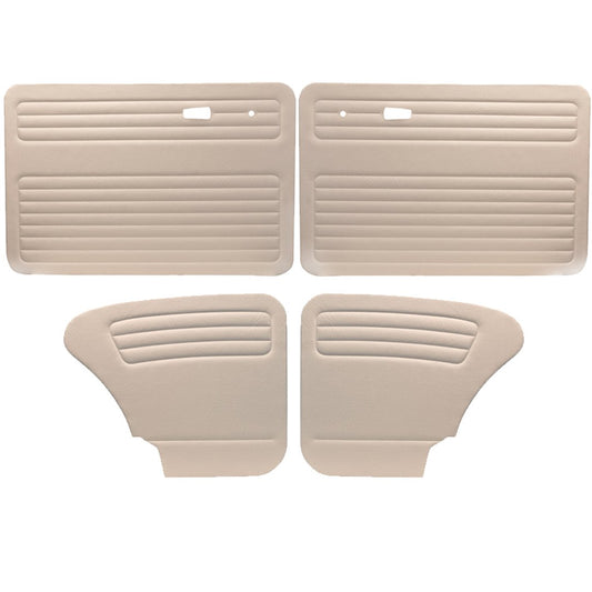 Authentic Style Door Panels - Full Set Without Pockets - 67-77 Bug Sedan