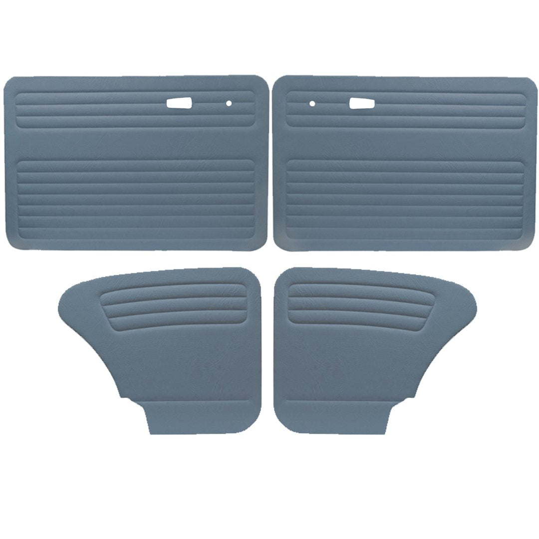 Authentic Style Door Panels - Full Set Without Pockets - 67-77 Bug Sedan