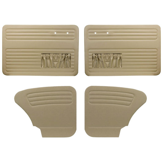Authentic Style Door Panels - Full Set with Pockets - 65-66 Bug