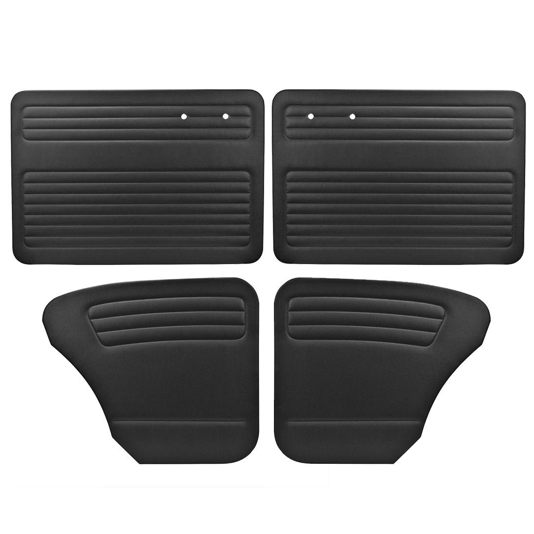 Authentic Style Door Panels - Full Set without Pockets - 56-64 Bug Sedan