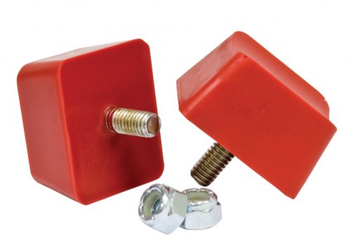 Urethane Bump Stop, Curved Bottom with Center Stud, Pr.