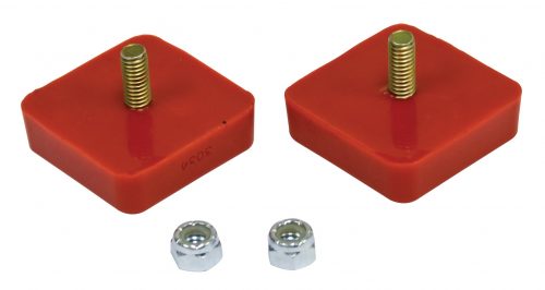 Bump Stop, 5/8" x 2" x 2" Square with Center Stud, Pr
