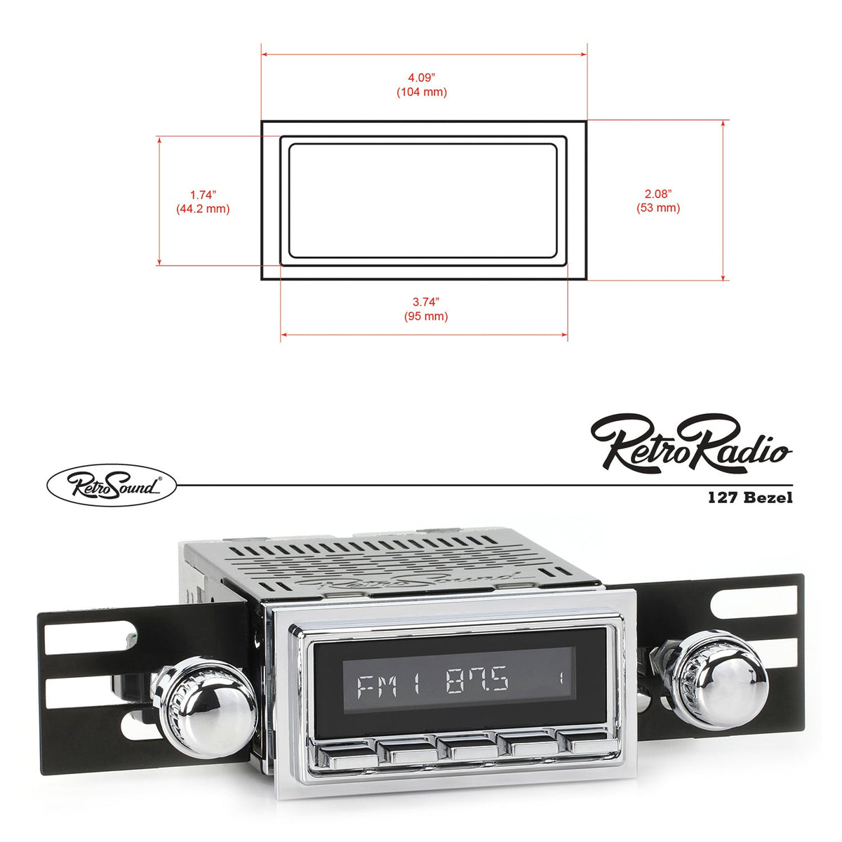 CHROME MOUNTING BEZEL, T2 56-73