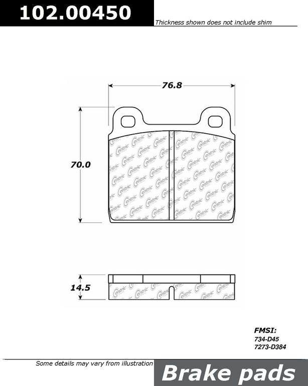 Bus 73-79 Brake Pads Metallic