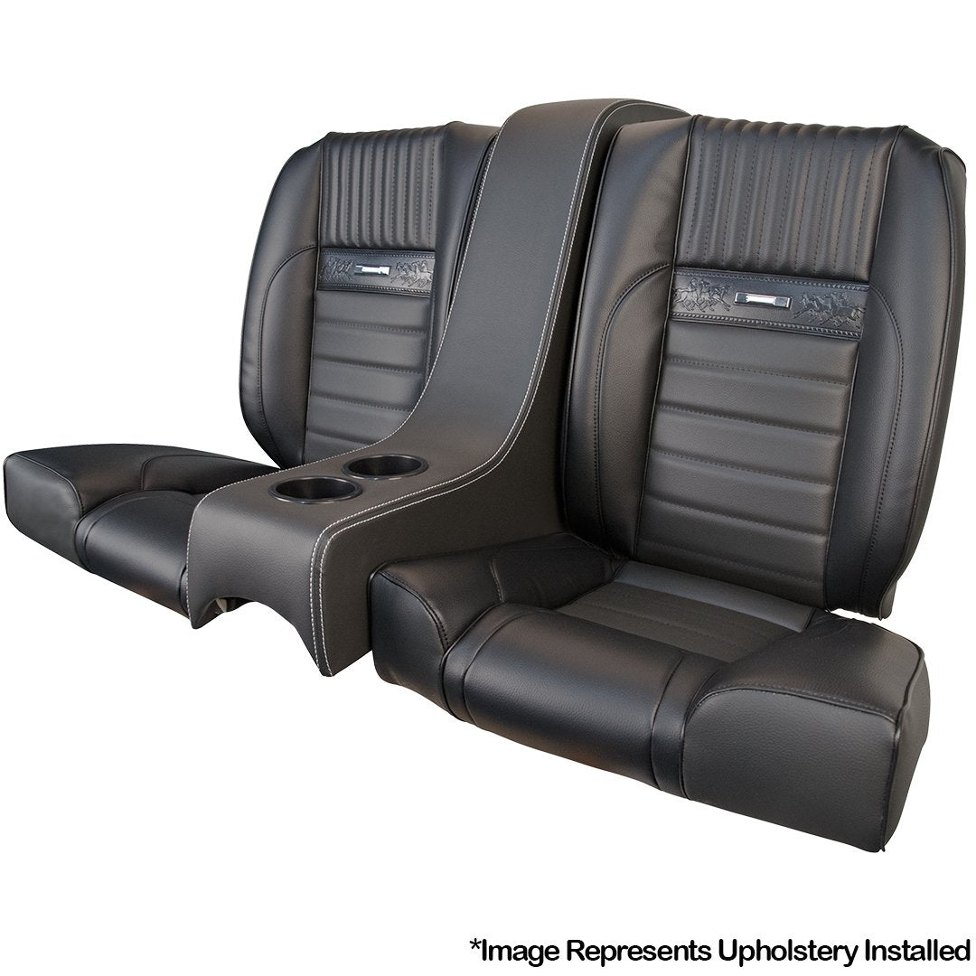 Deluxe Pony Rear Sport II Upholstery with Running Pony and Console - 1964 1/2-66 Mustang