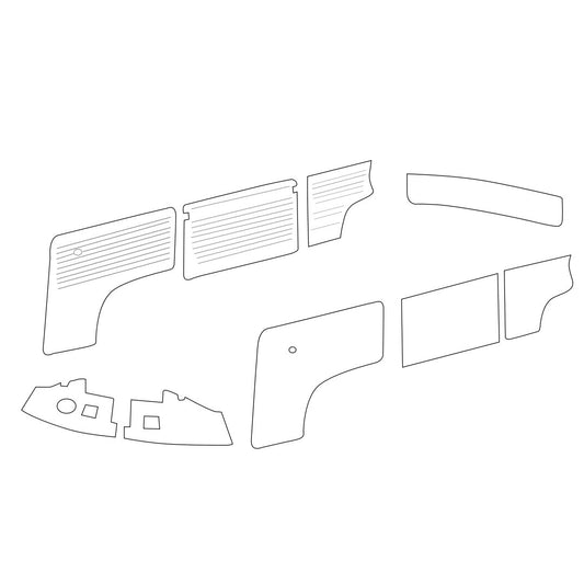Door Panels Complete, 9pc. - 1977-79 VW Bus