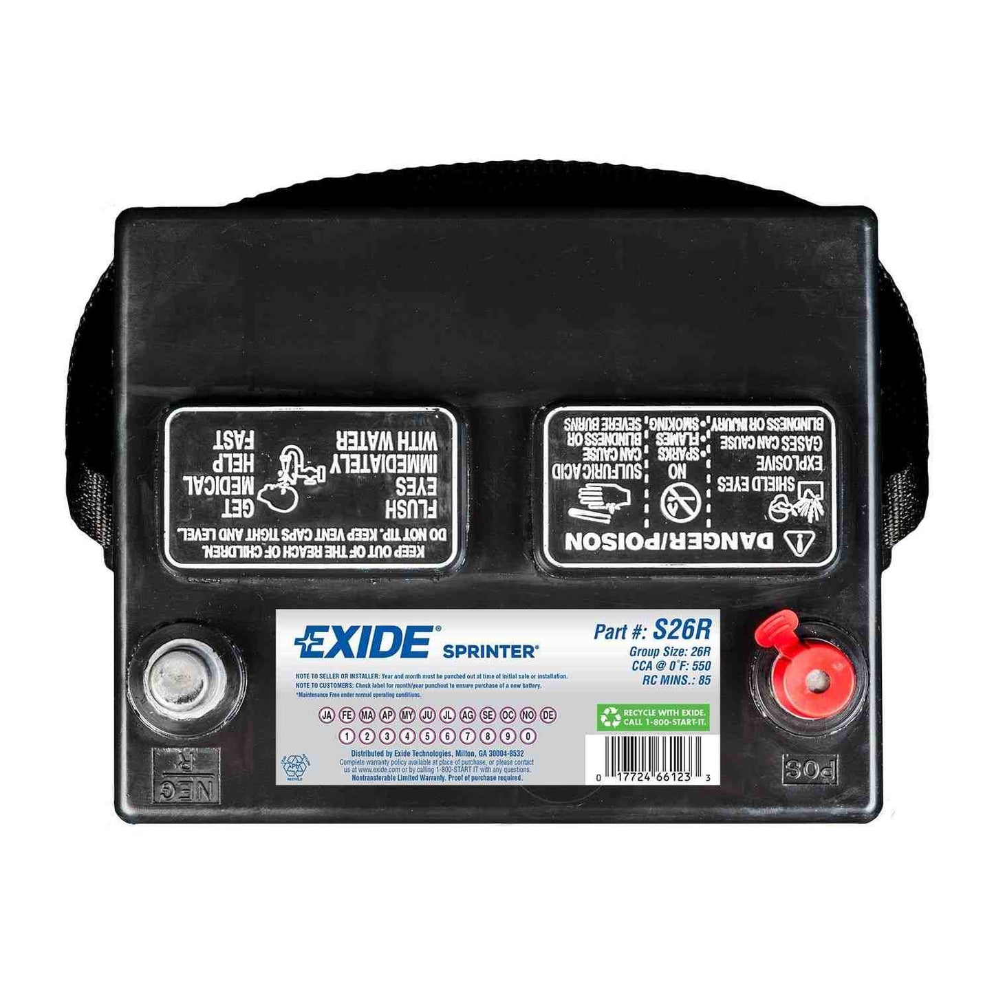 Exide S26R 550CCA Battery