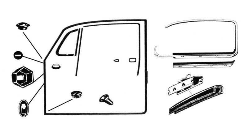 Bug 69-77 Sedan Door Seal Restoration Kit Left & Right