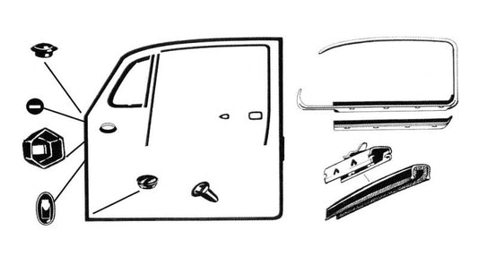 Bug 69-77 Sedan Door Seal Restoration Kit Left & Right