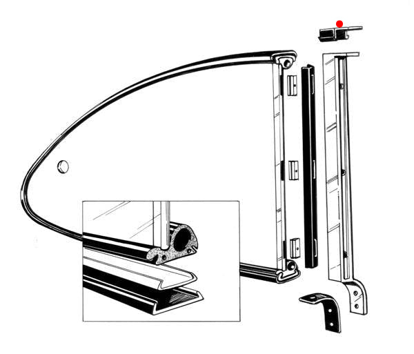 Ghia 60-71 Top Quarter Window Post Seal Pair