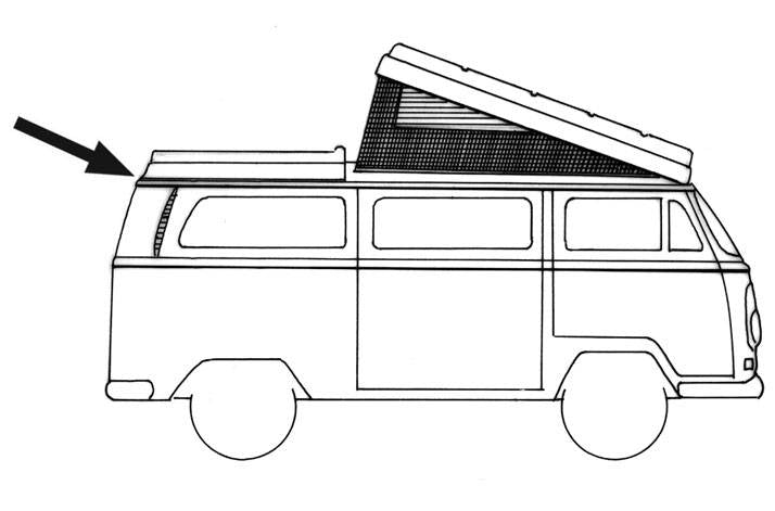 Bus 68-73 Westfalia Top Luggage Base Seal - 231-711