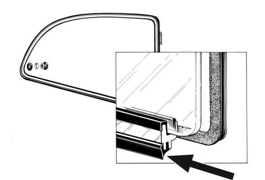 T3 66-73 Fastback Outer Popout Window Seal Left & Right