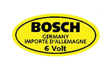 STICKER, BOSCH 6 VOLT