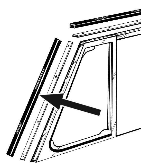 VENT FRAME TO POST SEALS, BUG CONV 50-64