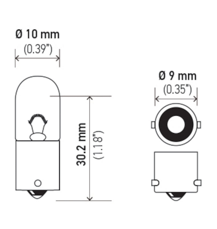 1893 - Hella Bulb 12v 5W BA9s