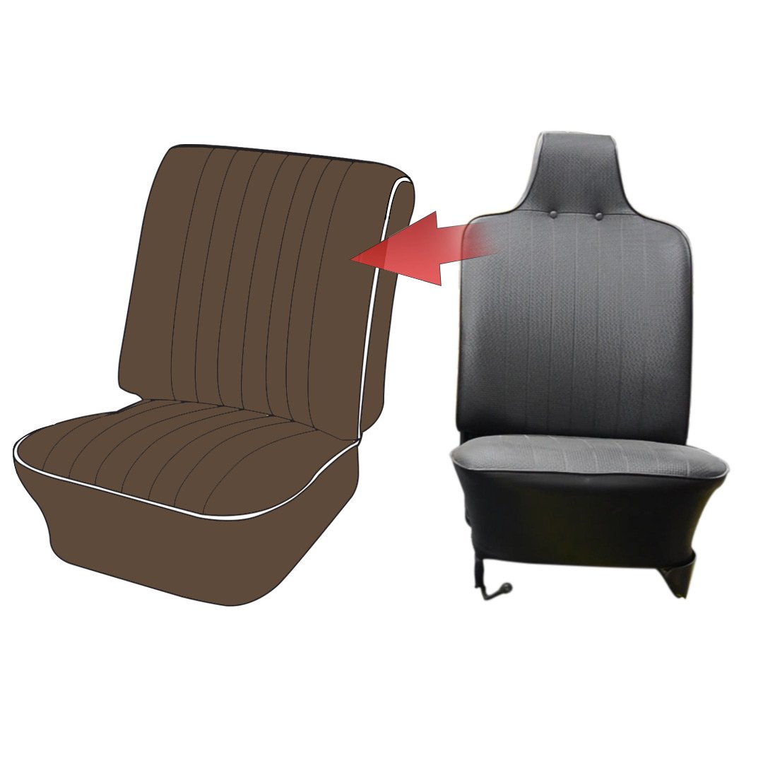 High back to Low back Conversion Seat Upholstery (Fronts only) - CLASSIC- 1968-72 VW Bug Sedan or Convertible
