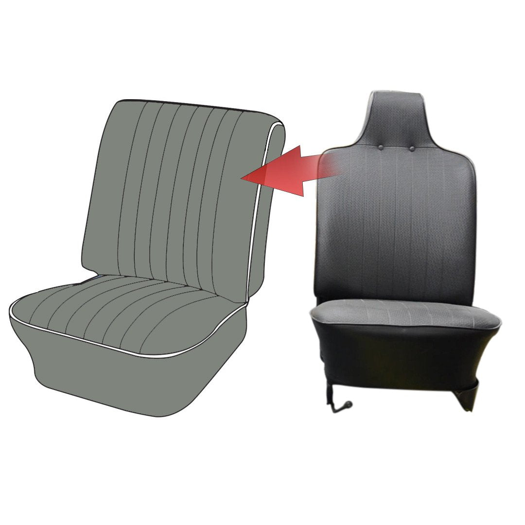 High back to Low back Conversion Seat Upholstery (Fronts only) - CLASSIC- 1968-72 VW Bug Sedan or Convertible