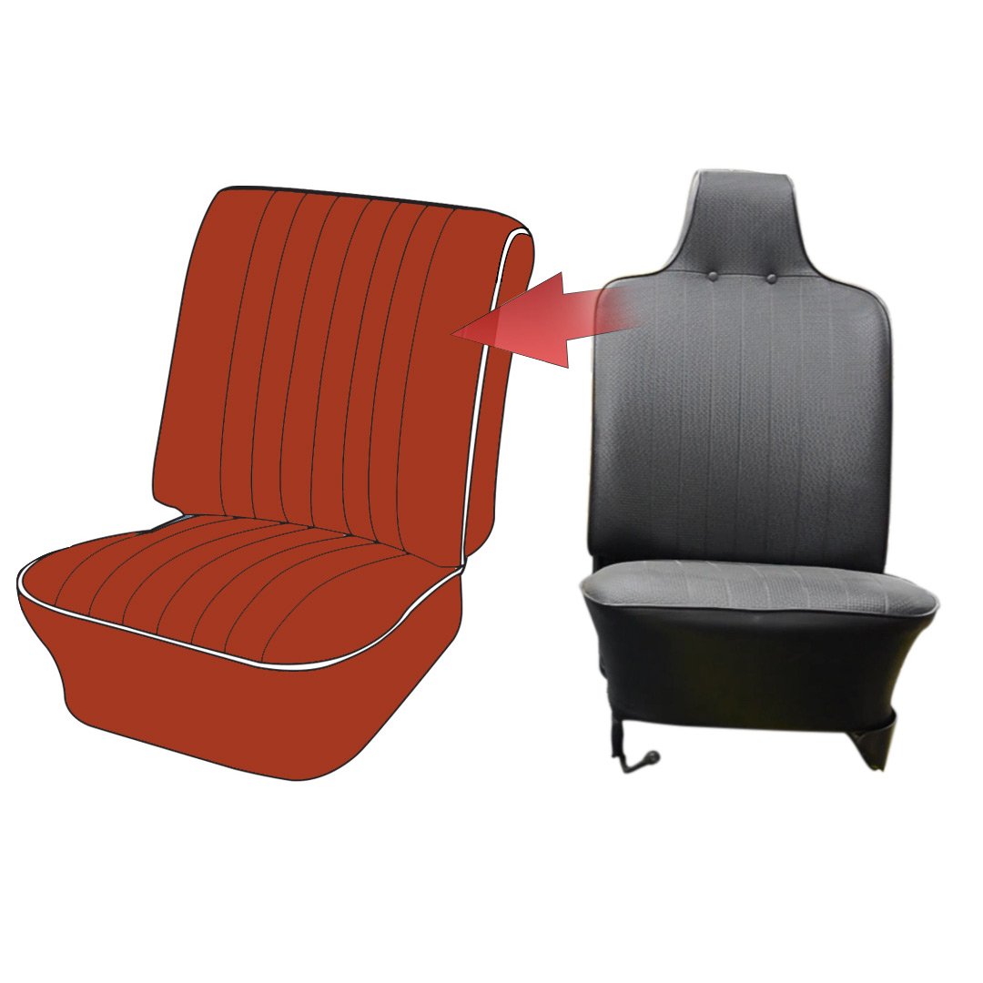 High back to Low back Conversion Seat Upholstery (Fronts only) - CLASSIC- 1968-72 VW Bug Sedan or Convertible