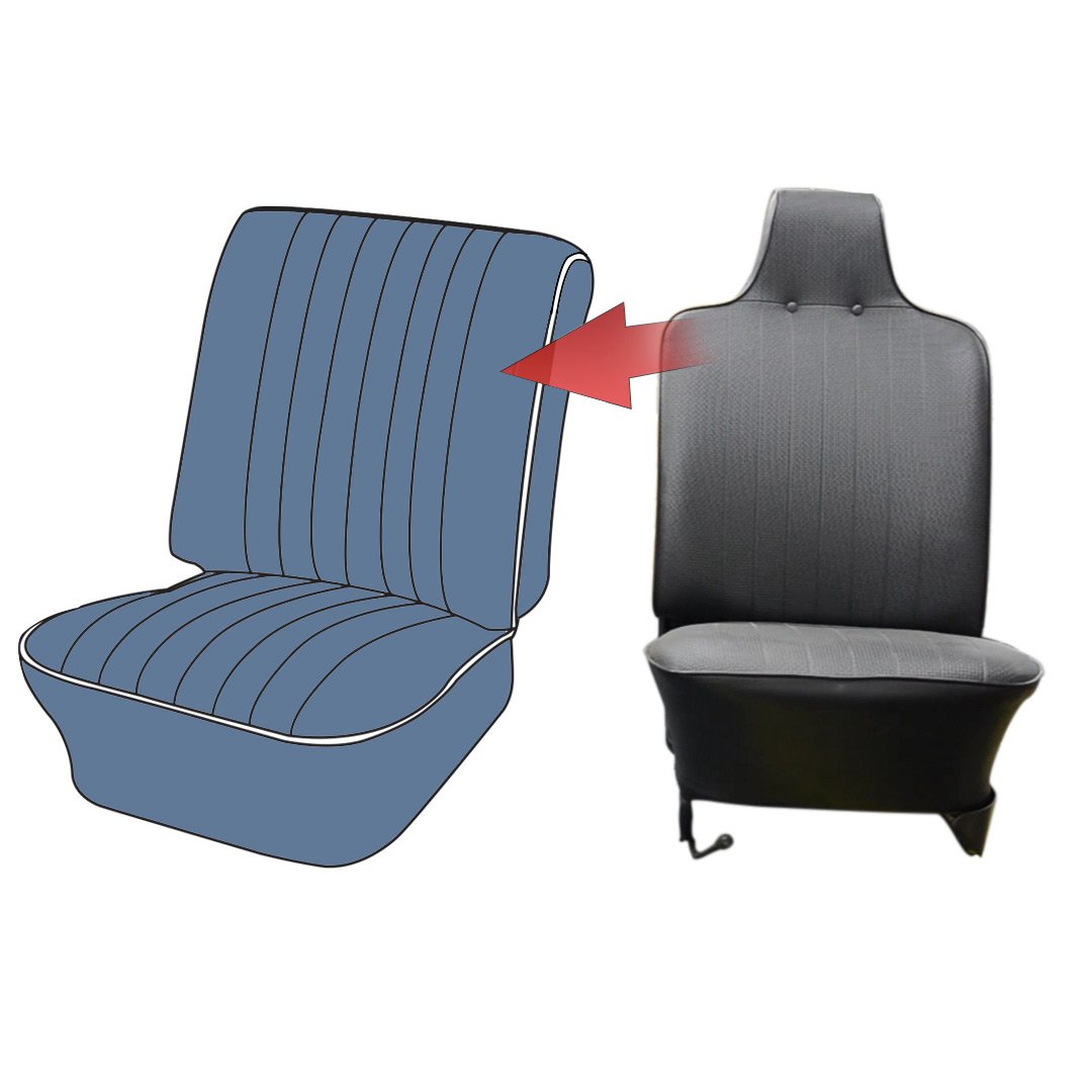 High back to Low back Conversion Seat Upholstery (Fronts only) - CLASSIC- 1968-72 VW Bug Sedan or Convertible
