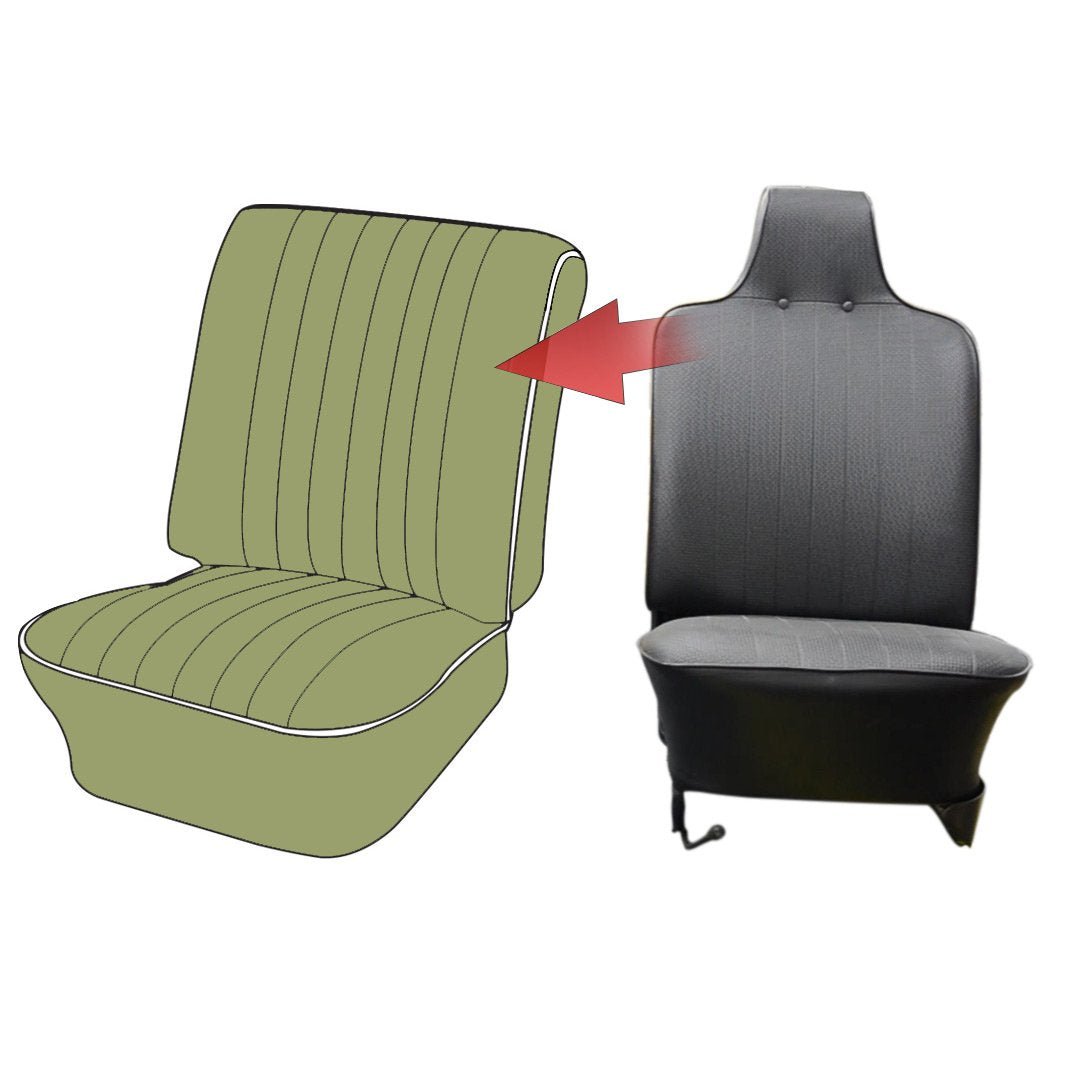 High back to Low back Conversion Seat Upholstery (Fronts only) - CLASSIC- 1968-72 VW Bug Sedan or Convertible