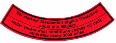AIR CLEANER STICKER CURVED 53-66