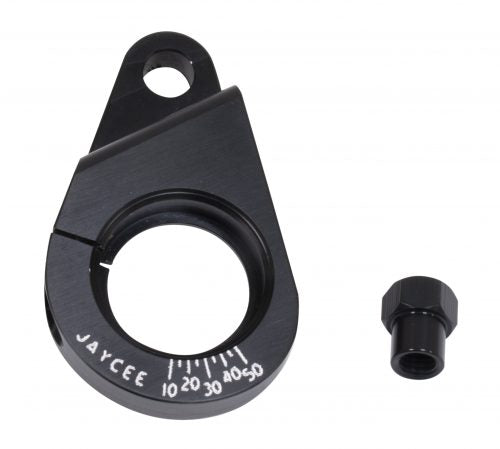 Billet Distributor Clamp with Ignition Timing Marks, Ano Black