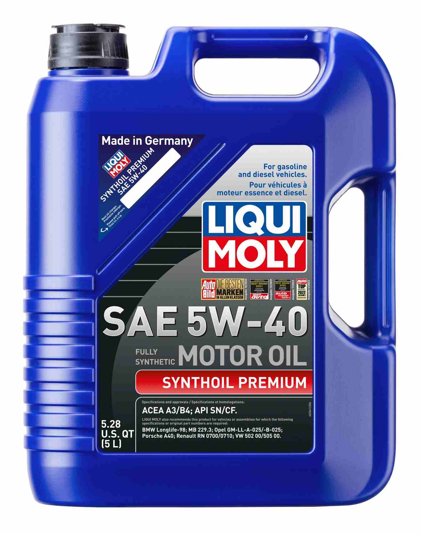 Synthoil Premium Fully Synthetic SAE 5W-40 5L