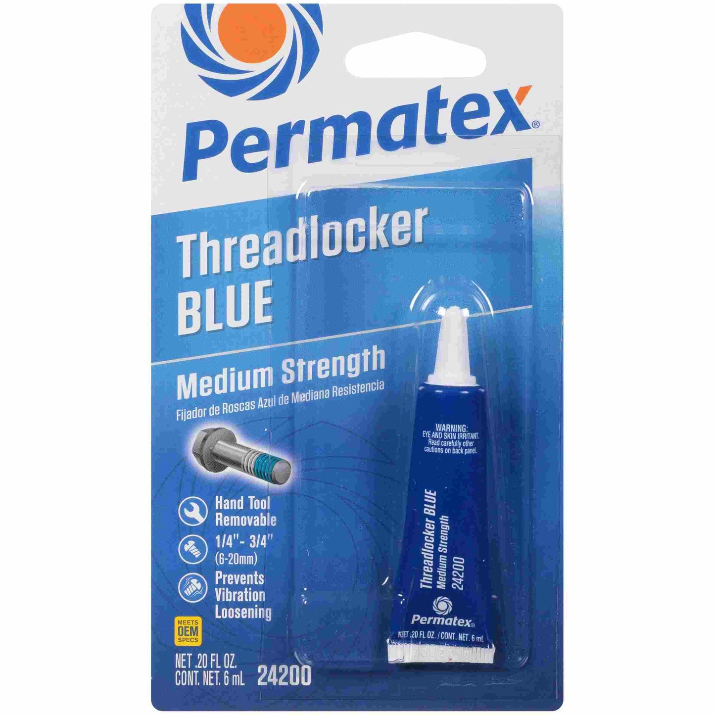 Permatex Threadlocker Medium Strength Blue 6mL