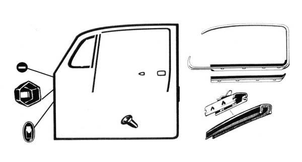 Bug Sedan 1967, Master Kit Exterior Rubber American w/ Pop-outs